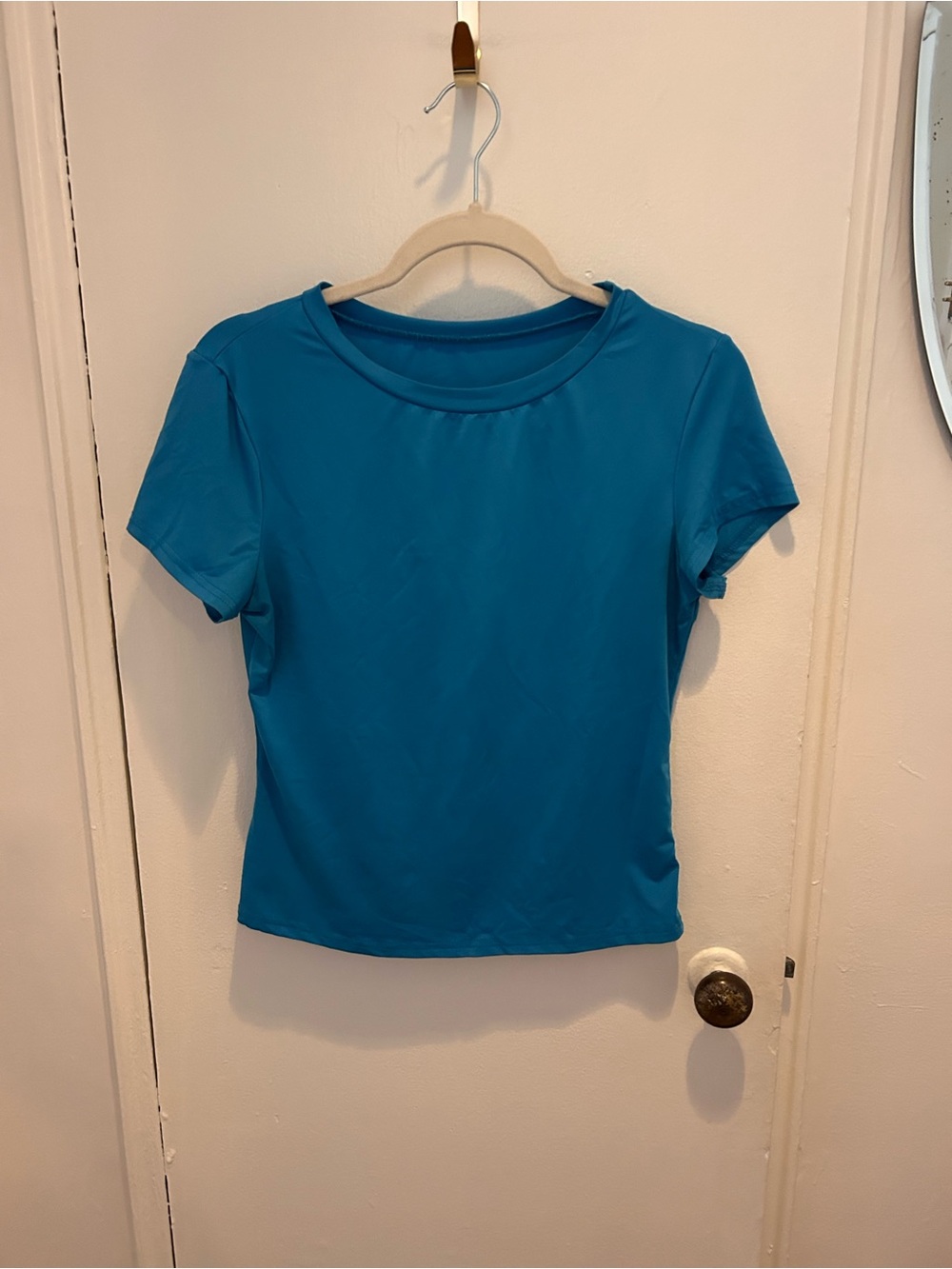 Source Unknown Teal Blue Muscle Tee